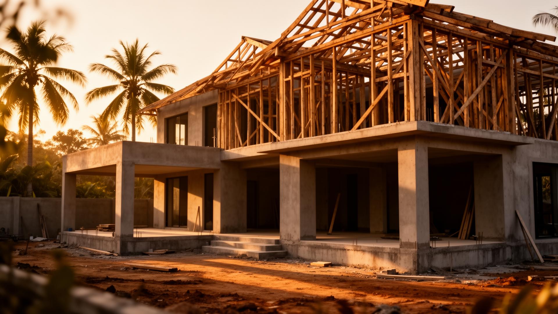 Luxury home under construction in Ghana